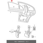 1U4839431B, Уплотнитель стекла SKODA OCTAVIA (A5 1Z-)