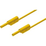 975695703, 2 mm Connector Test Lead, 10A, 1000V ac/dc, Yellow, 500mm Lead Length