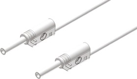 Фото 1/2 975695707, 2 mm Connector Test Lead, 10A, 1000V ac/dc, White, 500mm Lead Length