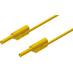 975696703, 2 mm Connector Test Lead, 10A, 1000V ac/dc, Yellow, 1m Lead Length
