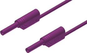 Фото 1/2 975696709, 2 mm Connector Test Lead, 10A, 1000V ac/dc, Violet, 1m Lead Length