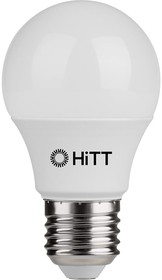 HiTT Лампочка Светодиодная E27 12Вт 230В 1050Лм 3000К Теплый белый свет Груша 1010001 HiTT-PL-A60-12- 230-E27-3000