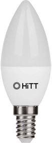 HiTT Лампочка Светодиодная E14 9Вт 230В 870Лм 6500К Холодный белый свет Свеча 1010027 HiTT-PL-C35- 9-230-E14-6500