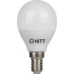 HiTT Лампочка Светодиодная E14 9Вт 230В 800Лм 3000К Теплый белый свет Шар 1010052 HiTT-PL-G45- 9-230-E14-3000