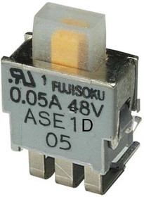 ASE1D-6M-10-Z, Движковый переключатель, Hyper-miniature, SPDT, Вкл.-Вкл., Сквозное Отверстие, ASE, 50 мА, 60 В