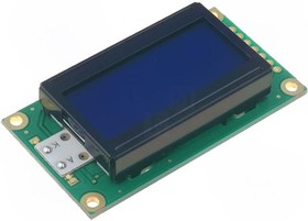 Фото 1/2 RC0802A-BIY-ESX, Дисплей: LCD, алфавитно-цифровой, STN Negative, 8x2, голубой, LED