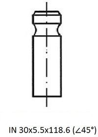 Фото 1/3 Z17516R, Клапан двигателя впускной