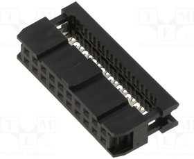 Фото 1/5 T812120A100CEU, Разъем: IDC; Покрытие: gold flash; IDC; PIN: 20; Ш.шлейфа: 1,27мм