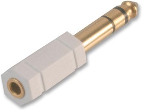 PSG02900, Jack Adaptor, 3.5mm to 6.35mm, Stereo, White