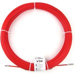 Протяжка для кабеля УЗК, мини, d=3,5 мм, L=120 м, в бухте, красный СП-Б-3,5/120