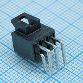 Фото 1/3 1053141106, Соединитель провод-плата 6 контактов шаг 2.5мм угловой монтаж в отверстие серия Nano-Fit лоток