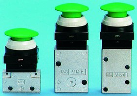 VM430-01-30G, Push Button 3/2 Pneumatic Manual Control Valve VM400 Series, Rc 1/8, 1/8in, III B