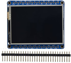 Фото 1/7 Adafruit 2478, TFT LCD Display 2.4in Resistive Touch Screen Display Module for MicroSD Socket - ILI9341