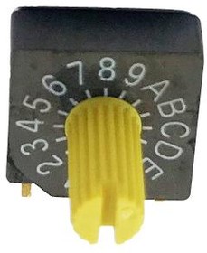SD-1111, Поворотный переключатель с кодировкой, SD-1000, Сквозное Отверстие, 16 Позиций, 5 В DC, BCH