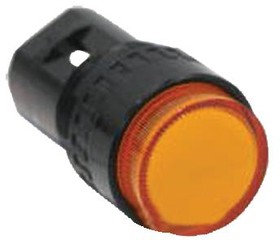 AP6M122A, PANEL MOUNT INDICATOR, LED, 16MM, AMBER, 24V