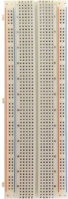 Фото 1/2 TW-E40-1020, PCBs & Breadboards Solderless Breadboard 2.14" x 6.5"; 1 terminal strip with 630 tie points and 2 distribution strips with 100