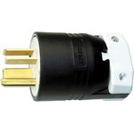 HBL8451C, USA Mains Plug, 50A Black, Cable Mount Nylon Screw, 250 V
