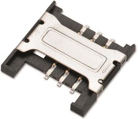 693010020611, Memory Card Connectors WR-CRD Mini SIM Card 6Pin Shielded Header
