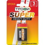 Батарейки Трофи 6F22-1BL SUPER HEAVY DUTY Zinc