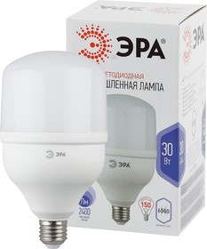 Фото 1/7 Лампа светодиодная ЭРА STD LED POWER T100-30W-6500-E27 E27 / Е27 30 Вт колокол холoдный дневной свет Б0027004