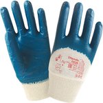 Перчатки blue nitrile, интерлок/покрытие нитрилом 3/4 0526-10