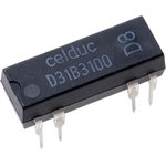 D31B3100, Plug In Reed Relay, 5V dc Coil, SP-NC, 100V dc Max, 500Ω