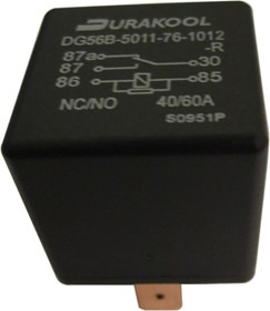 Фото 1/2 DG56A-7011-76-1012-DR, Plug In Automotive Relay, 12V dc Coil Voltage, 40A Switching Current, SPDT