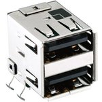 2410 05, USB STACKED SOCKET, 2.0 TYP A, 4 X 2 POS