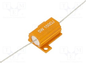 AHP5W-150RJ, Резистор: проволочный, с радиатором, 150Ом, 5Вт, ±5%, 50ppm/°C