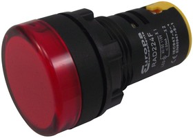 RAD224F, Светодиодный индикатор в панель, контрольная индикация, Красный, 110 В AC, 22 мм, 600 кд, IP65