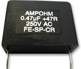 FE-SP-CR28-470/47, CAP, SUP, X2, 0.47UF, 250VAC, RADIAL BOX