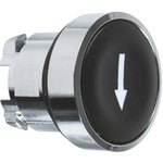ZB4BA335, Pushbutton Frontelement Momentary Function Flat Button Black IP66 / ...