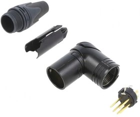 Фото 1/2 NC5MRX-B, RX Series - 5 pole right angle male cable connector - black metal housing - gold contacts The RX Series is the ...