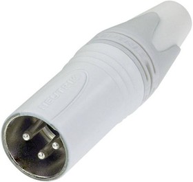 Фото 1/2 NC3MXX-WT, XX Series - 3 pole male cable connector - white painted housing - silver contacts The next generation of the wo ...