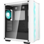 Deepcool CC560 WH V2 case without PSU, side window (tempered glass), 3x120mm LED fan in front and 1x120mm LED fan in back, white,
