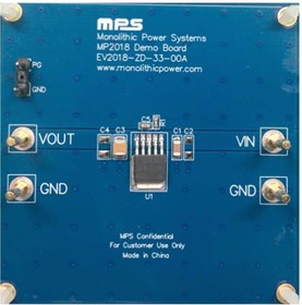 Фото 1/2 EV2018-ZD-33-00A, Evaluation Board, MP2018GZD-33, Power Management - Linear Voltage Regulator