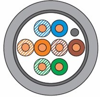 IZ-C4U5-0301-B305, Кабель Caplex Cat5e 4 пары UTP LSZH, белый, коробка 305 м