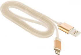 Кабель USB 2.0 AM/Lightning 8P, 1м, мультиразъем USB A, золотой металлик CC-ApUSBgd1m