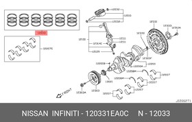 120331EA0C, КОМПЛЕКТ ПОРШНЕВЫХ КОЛЕЦ (ПО 18 ШТ)