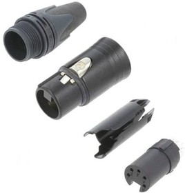 Фото 1/4 NC5FXX-BAG, XLR Cable Socket, Socket, Straight, Cable Mount, 5 Poles