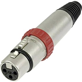Фото 1/3 NC3FXS, FXS Series - 3 pole female cable connector - Nickel housing FX cable connector with noiseless ON-OFF switch sho ...
