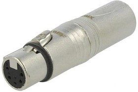 Фото 1/2 NA3M5F, XLR Connectors Adptr;3 pin XLR M- 5 pin XLR F;prewired