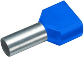 Фото 1/2 460509D, Twin Entry Ferrule 2.5mm² Blue 18mm Pack of 100 pieces