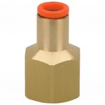 KQ2F04-02A, KQ2 Series Straight Threaded Adaptor, Rc 1/4 Female to Push In 4 mm ...