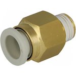 KQ2H08-01AS, KQ2 Series Straight Threaded Adaptor, R 1/8 Male to Push In 8 mm ...