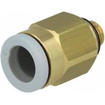 KQ2H06-M5A, KQ2 Series Straight Threaded Adaptor, M5 Male to Push In 6 mm ...
