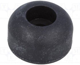 Фото 1/3 SOF-15140, Foot; H: 9.5mm; black; rubber; Dim: O17.5mm; Cutout: O4mm; -40?50°C