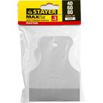 Фото 2/2 1027-H3, Набор STAYER "MASTER": Шпатели резиновые белые, 3шт, 40/60/80мм