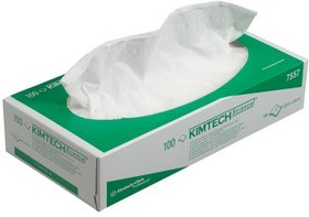 7557, Box of 100 White Kimtech Science Paper Wipes for Clean Room Use