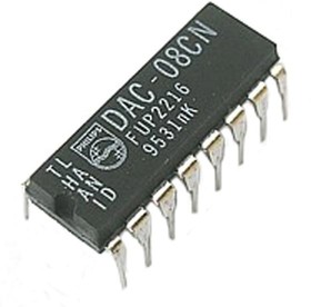 DAC08CN,602 микросхема: ЦАП 8-bit, быстродействующий